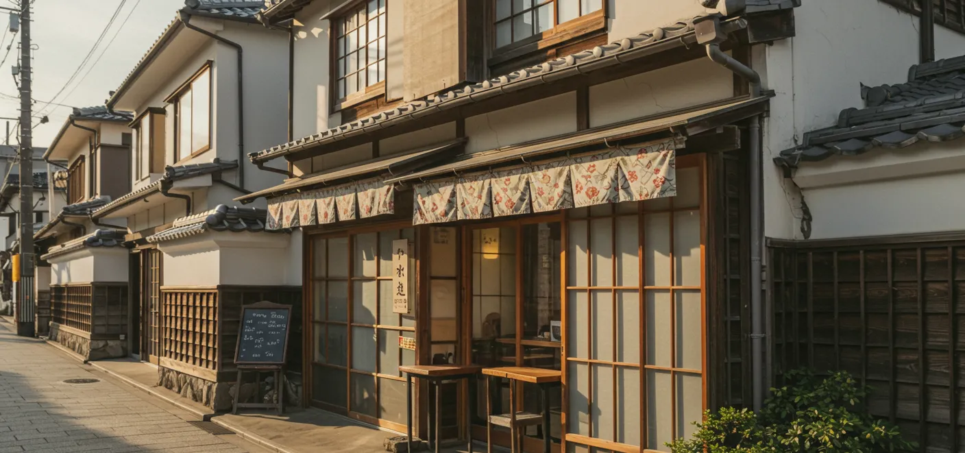 白壁通りのカフェのイメージ